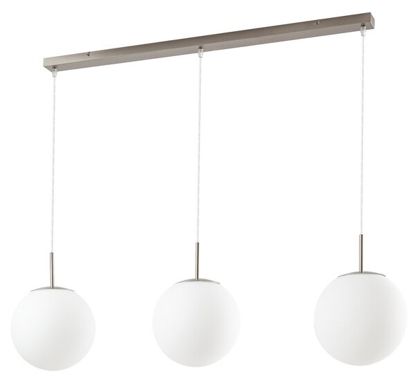 Lampa Wisząca Lindby, Marike, ściemnialny, biały, jadalnia, szkło, nowoczesny