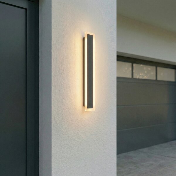 Zewnętrzna Lampa Lucande, Ilora, czarny, stal szlachetna, nowoczesny