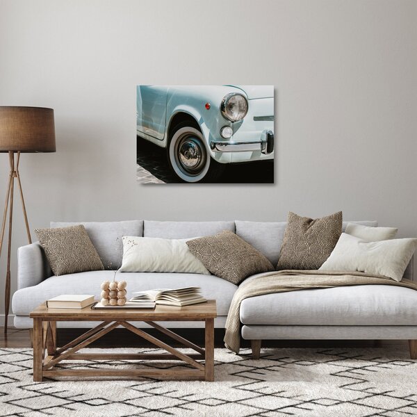 Obraz na szkle - Fiat retro samochód (70x50 cm)