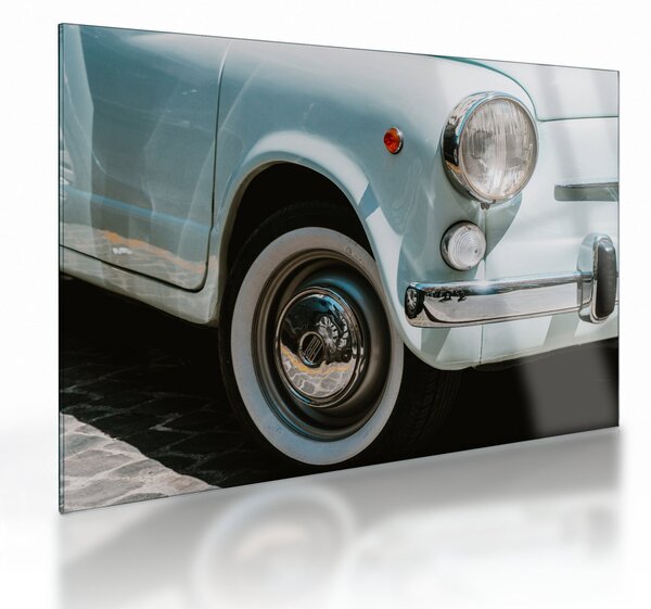 Obraz na szkle - Fiat retro samochód (70x50 cm)