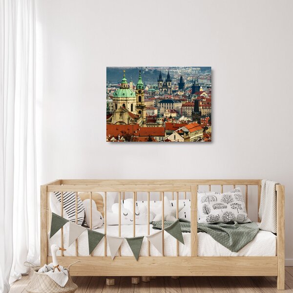 Obraz na szkle - Panorama Pragi (70x50 cm)