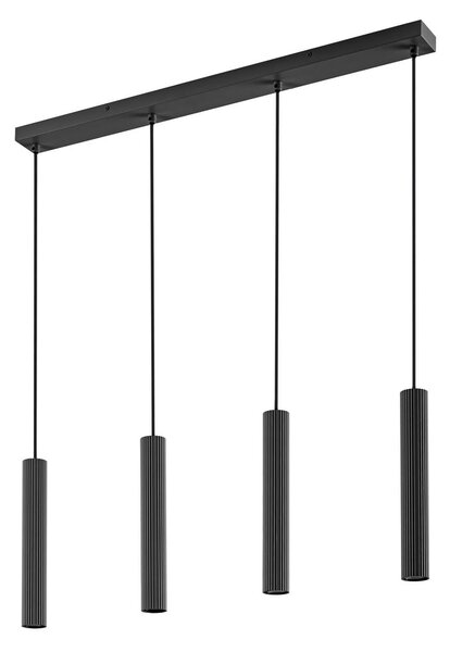 Lampa Wisząca Lindby, Kardis, ściemnialny, czarny, jadalnia, metal, nowoczesny