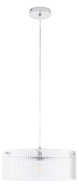 Lampa Wisząca Lucande, Meritt, ściemnialny, transparentny, salon, szkło, nowoczesny