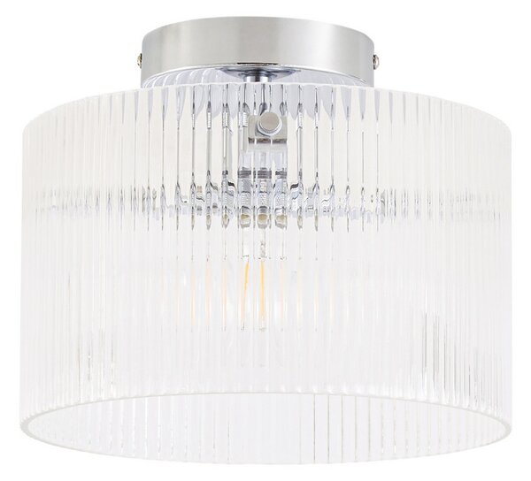 Lampy sufitowe Lucande, Meritt, ściemnialny, transparentny, salon, szkło, nowoczesny