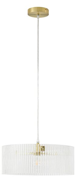 Lampa Wisząca Lucande, Meritt, ściemnialny, transparentny, salon, szkło, nowoczesny
