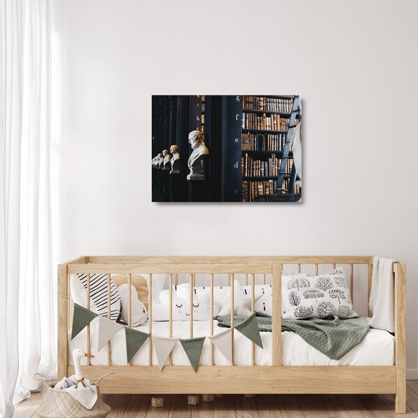 Obraz na szkle - W bibliotece (70x50 cm)