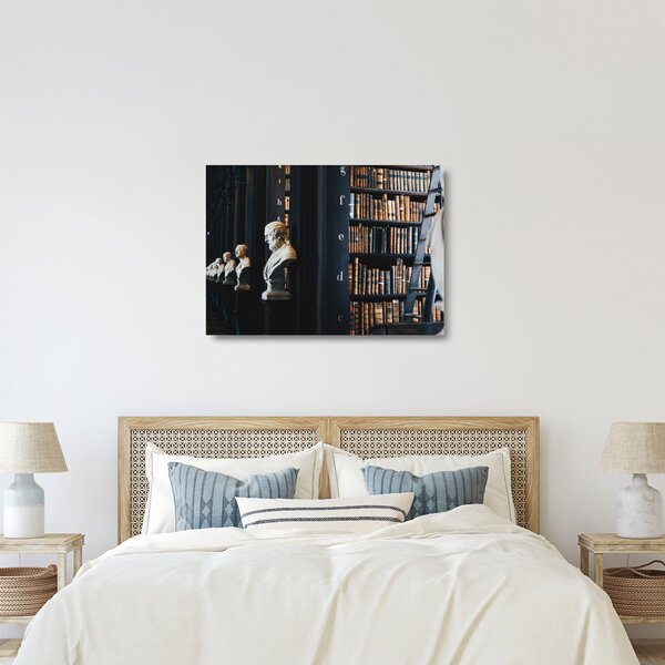 Obraz na szkle - W bibliotece (70x50 cm)