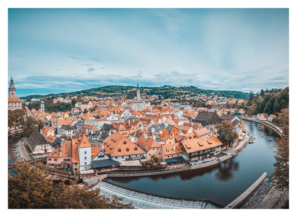 Obraz na szkle - Český Krumlov (70x50 cm)