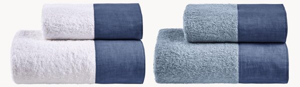 Komplet ręczników z bawełny frotte Azul, 4 elem