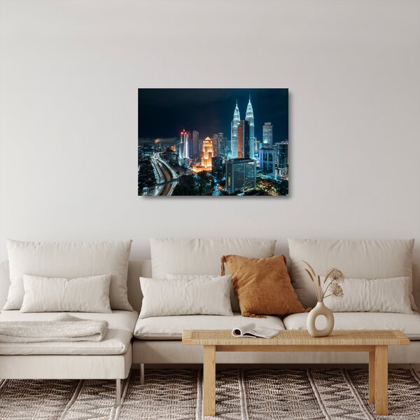 Obraz na szkle - Noc w Kuala Lumpur (70x50 cm)