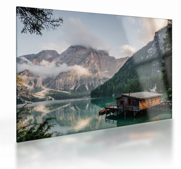 Obraz na szkle - Lake Prags (70x50 cm)