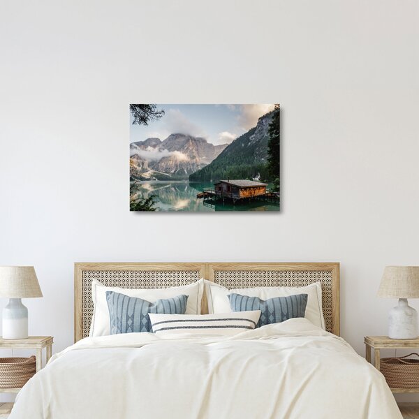 Obraz na szkle - Lake Prags (70x50 cm)