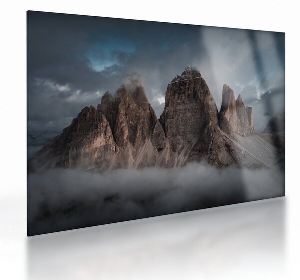 Obraz na szkle - Trzy Zęby, Włoskie Dolomity (70x50 cm)