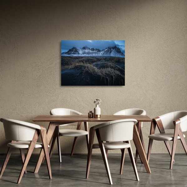 Obraz na szkle z widokiem na islandzkie szczyty (70x50 cm)