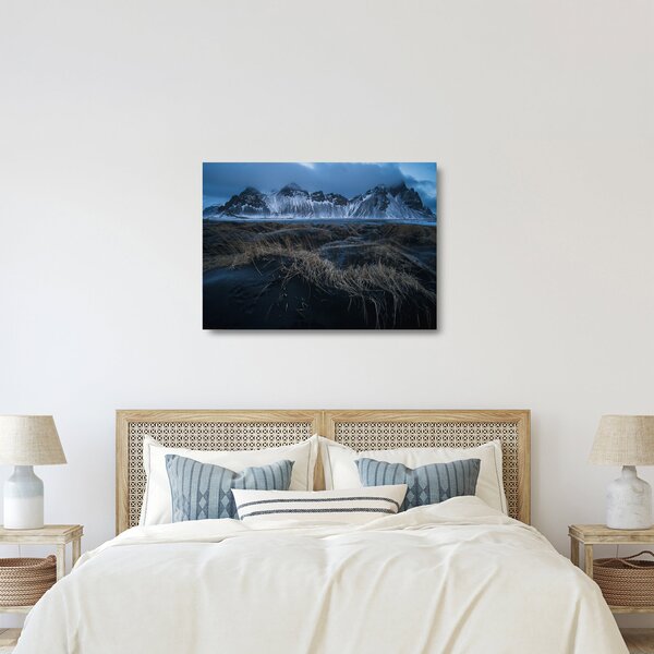 Obraz na szkle z widokiem na islandzkie szczyty (70x50 cm)