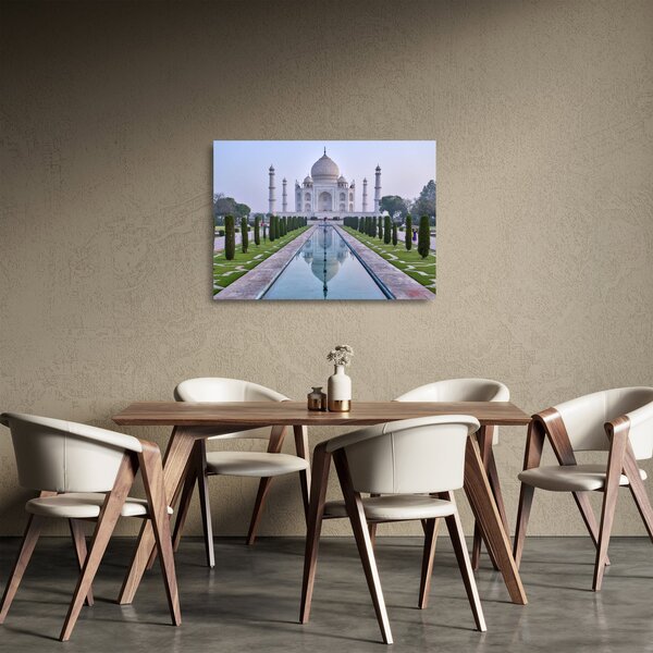 Obraz na szkle - Taj Mahal o wschodzie słońca (70x50 cm)