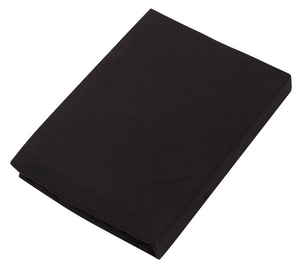 Prześcieradło z włókna bambusowego Bamboo czarny, 90 x 200 x 25 cm, 90 x 200 cm