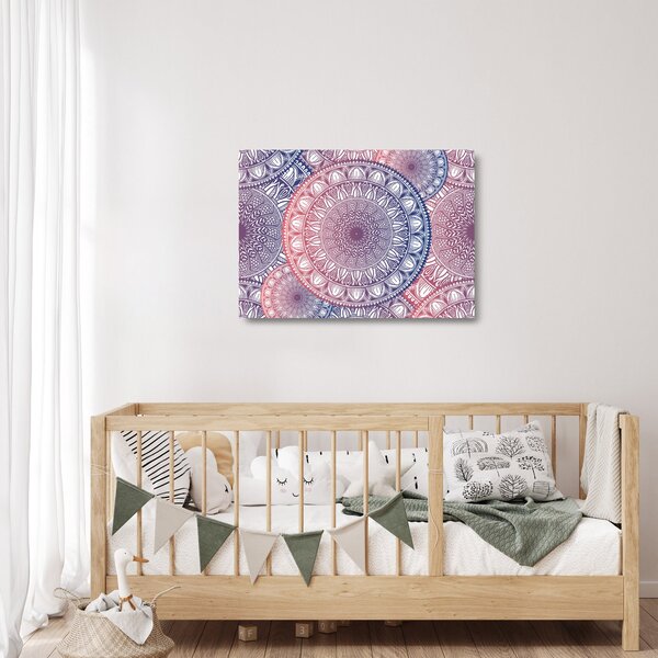 Obraz na szkle z mandali (70x50 cm)