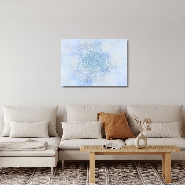 Obraz na szkle - Zimowa mandala (70x50 cm)