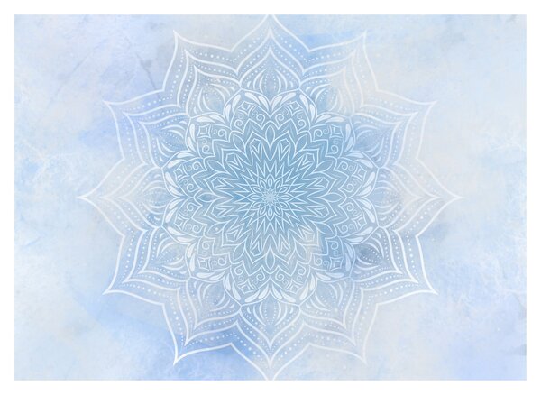Obraz na szkle - Zimowa mandala (70x50 cm)