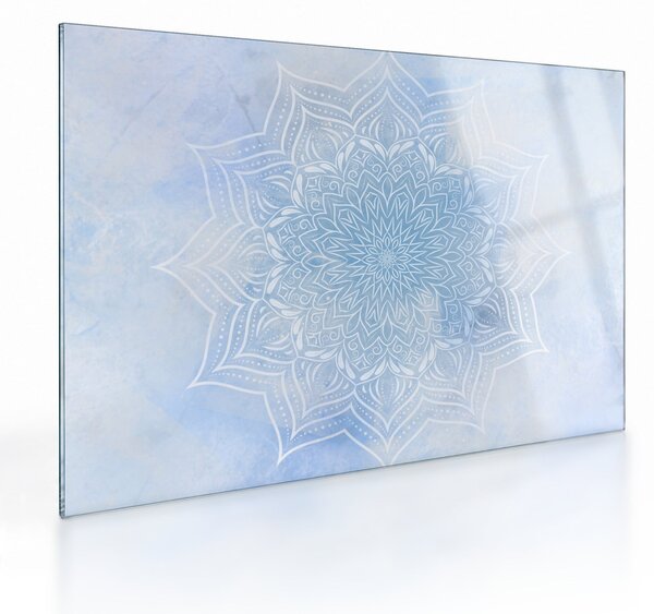 Obraz na szkle - Zimowa mandala (70x50 cm)