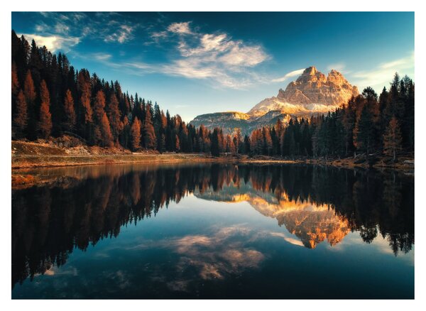 Obraz na szkle - Alpy, Włochy, Dolomity, Lago Antorno (70x50 cm)