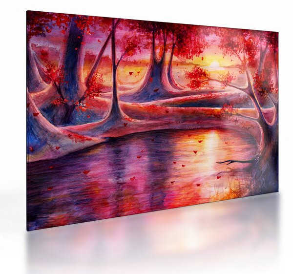 Obraz na szkle magicznego lasu (70x50 cm)