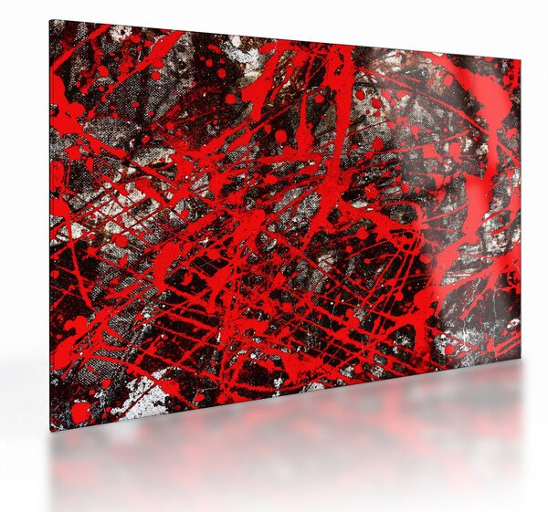 Obraz na szkle - Ekspresyjna abstrakcja (70x50 cm)