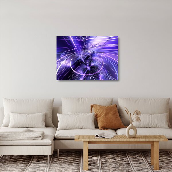 Obraz na szkle abstrakcji technicznej (70x50 cm)