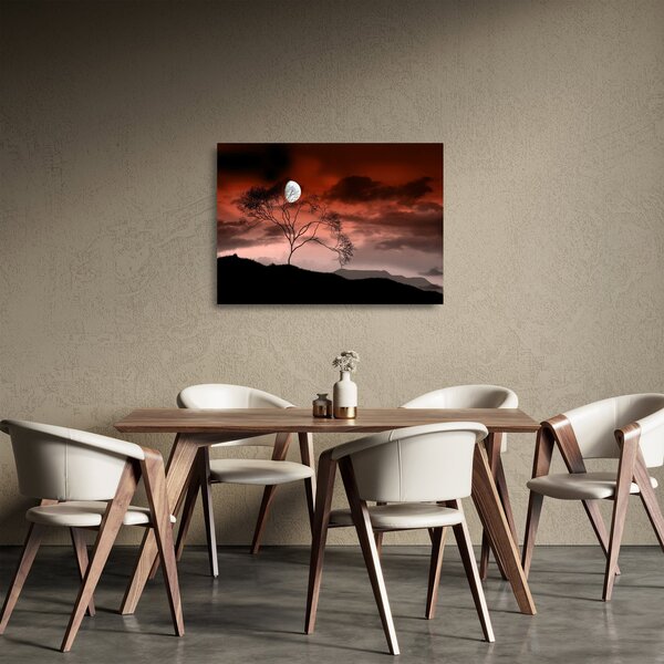 Obraz na szkle - Księżyc oświetlający noc (70x50 cm)