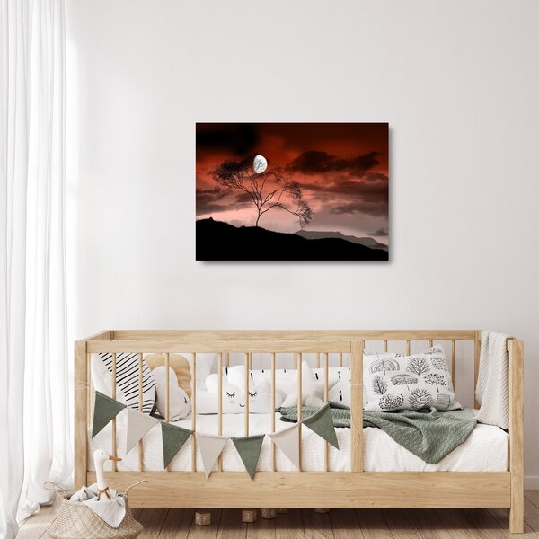 Obraz na szkle - Księżyc oświetlający noc (70x50 cm)