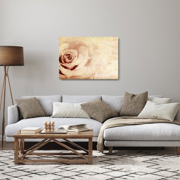 Obraz na szkle - Kwiat róży dla zakochanych (70x50 cm)