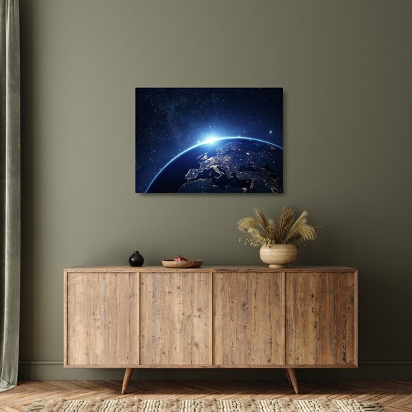 Obraz na szkle planety Ziemia (70x50 cm)