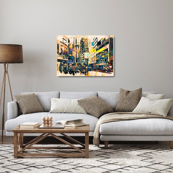 Obraz na szkle malowanej abstrakcji (70x50 cm)