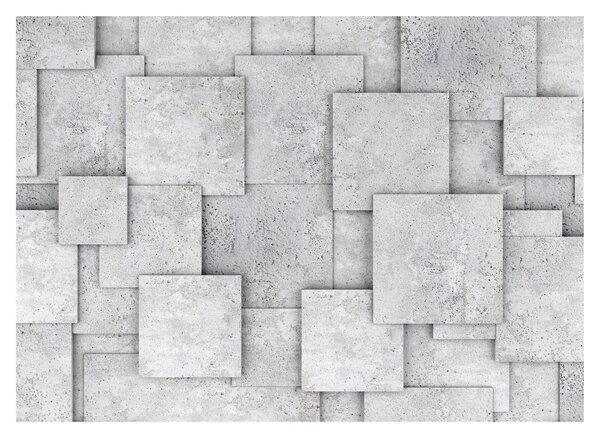 Obraz na szkle - Abstrakcja płytek betonowych (70x50 cm)