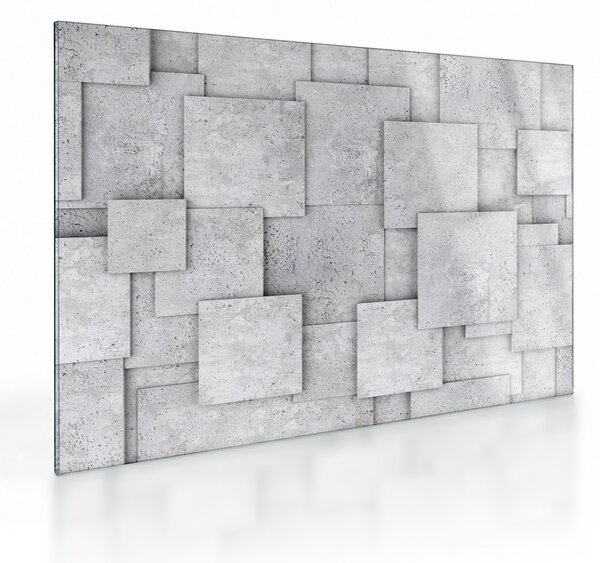 Obraz na szkle - Abstrakcja płytek betonowych (70x50 cm)