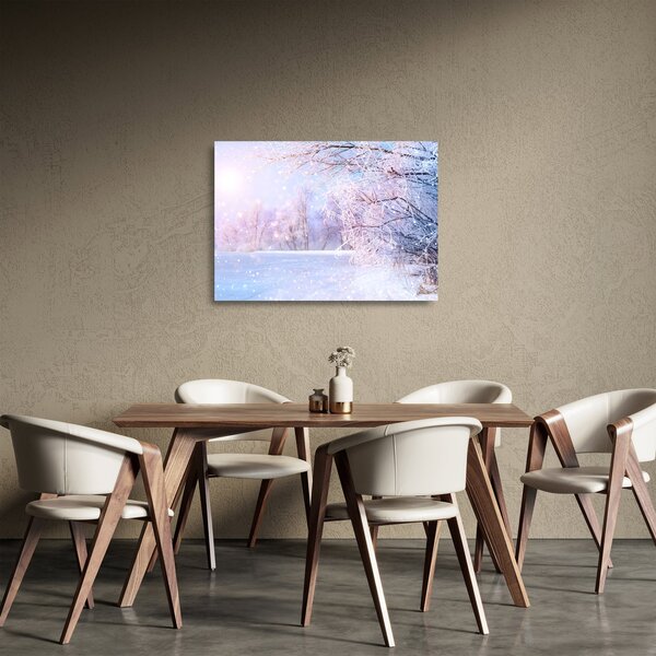 Obraz na szkle - Mroźna zima (70x50 cm)