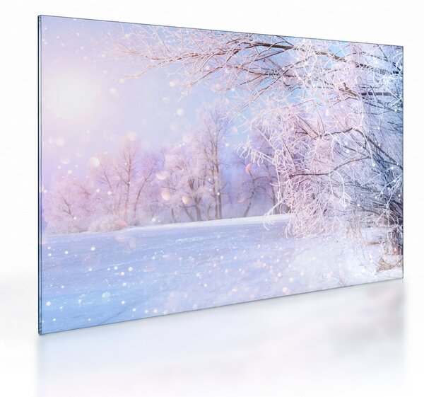 Obraz na szkle - Mroźna zima (70x50 cm)