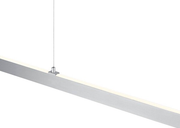 HELL Lampa wisząca Karo, możliwość ściemniania, aluminiowy / szary / cynkowy, salon / jadalnia, metal, nowoczesny