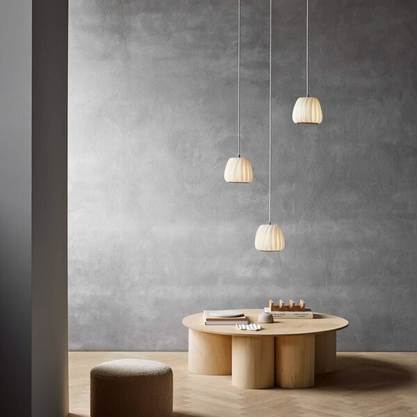 Tom Rossau Lampa wisząca ST906 Mini, możliwość ściemniania, biały / opal, salon / jadalnia, papier / lunolit / lunopal, skandynawski