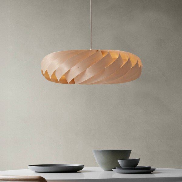 Tom Rossau Lampa wisząca TR5, możliwość ściemniania, jasne drewno, salon / jadalnia, drewno, skandynawski