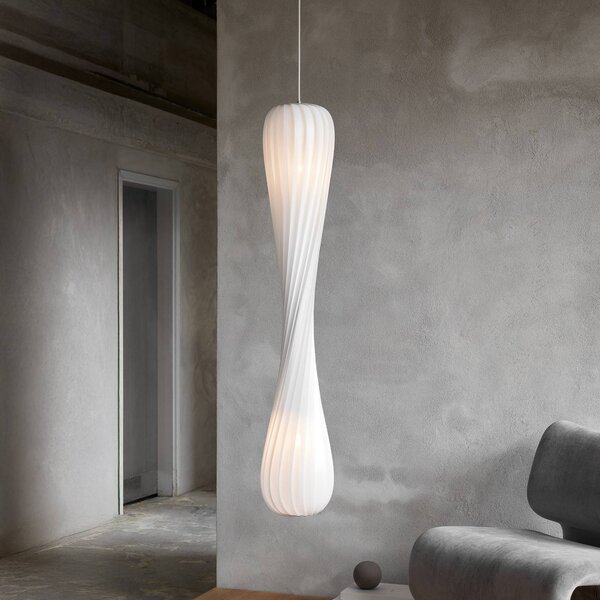 Tom Rossau Lampa wisząca TR7, możliwość ściemniania, biały / opal, salon / jadalnia, tworzywo sztuczne, skandynawski