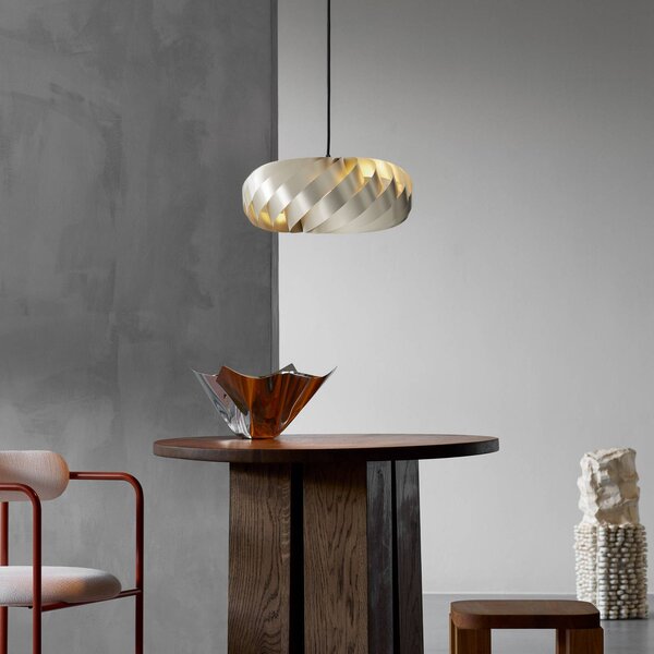 Tom Rossau Lampa wisząca TR5, możliwość ściemniania, mosiężny / złoty, salon / jadalnia, aluminium, skandynawski