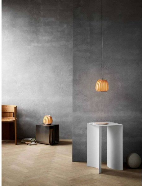 Tom Rossau Lampa wisząca ST906 Mini, możliwość ściemniania, jasne drewno, salon / jadalnia, drewno, skandynawski