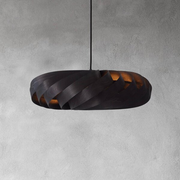 Tom Rossau Lampa wisząca TR5, możliwość ściemniania, czarny, salon / jadalnia, drewno, skandynawski
