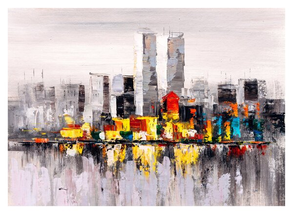 Obraz na szkle - Obraz na szkle przedstawiający duże miasto (70x50 cm)