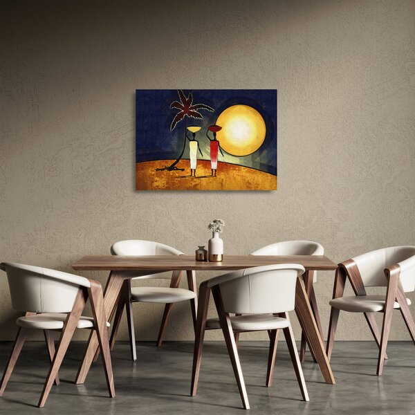 Obraz na szkle starożytnego obrazu (70x50 cm)