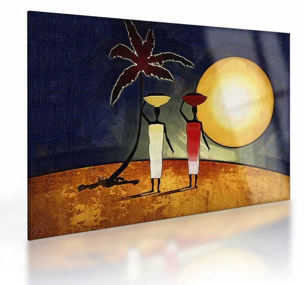 Obraz na szkle starożytnego obrazu (70x50 cm)
