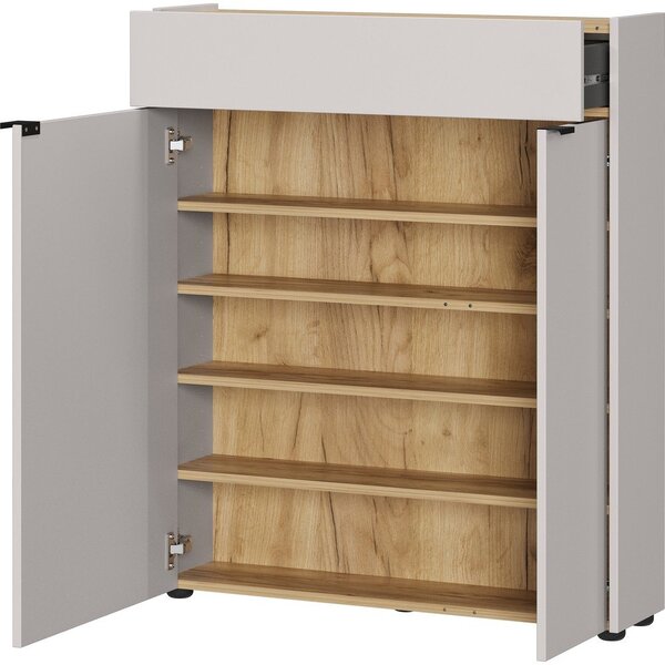 Kremowa szafka z matowym wykończeniem 83x99x22 cm Ameca – Germania