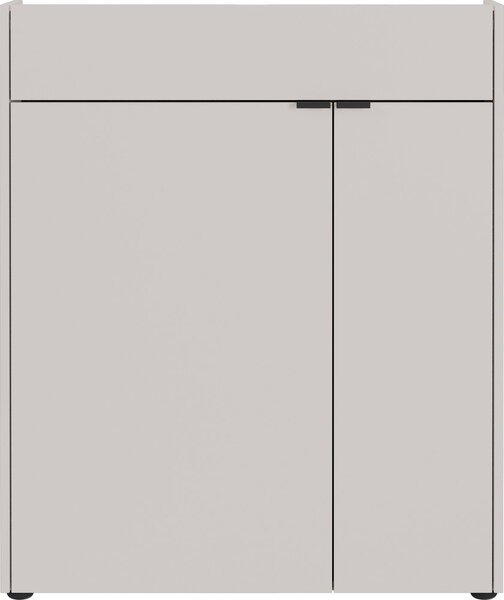 Kremowa szafka z matowym wykończeniem 83x99x22 cm Ameca – Germania